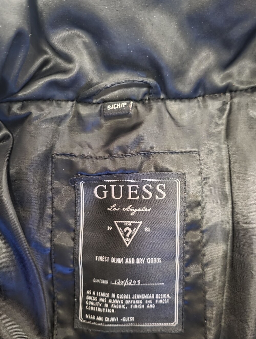 GUESS Men's Black Puffer Jacket - Black
